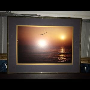 Beach sunset art work